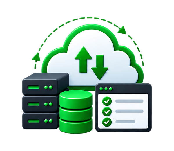 Cloud backup illustration